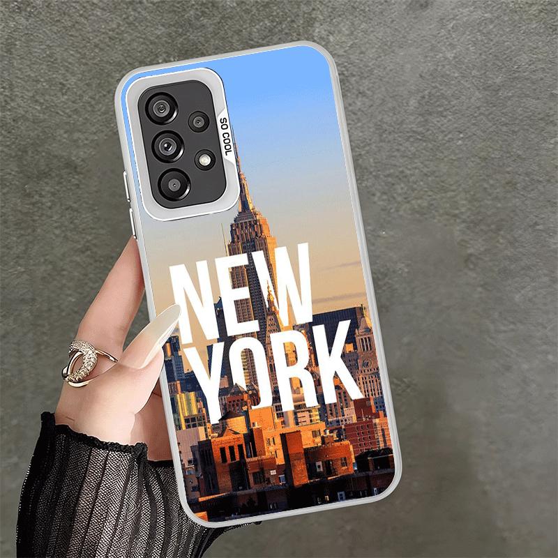 NYC New York City Soft Phone Case for Samsung A17 A16 A15 A14 A13 A57 A56 A55 A54 A53 A37 A36 A35 A34 A33 A26 A25 A24 A23 A52