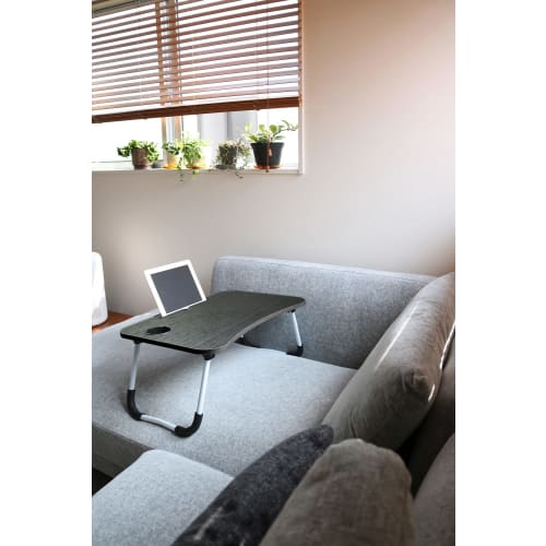 TRADE ONE Folding Gadget Table, Standard Size, for Working from the Sofa, 10kg Weight Capacity, Compact, 60cm Wide x 40cm Deep x 26.5cm High, Includes