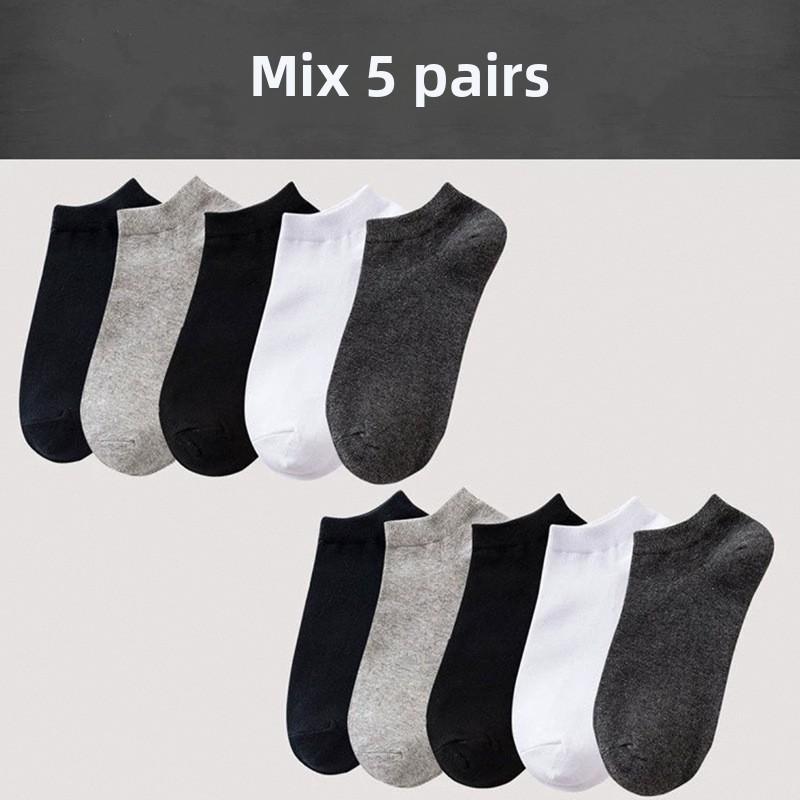 5 Pairs Ankle Socks Low Cut Breathable Sport No Show Running Socks for Men and Women