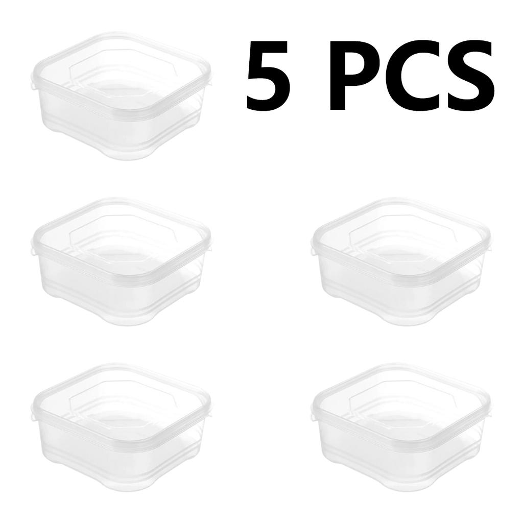 Xiaomi 5pcs Multi-functional Transparent Storage Boxes with Lids Thickened PVC Storage Bins for Home Sundries Kitchen Organization