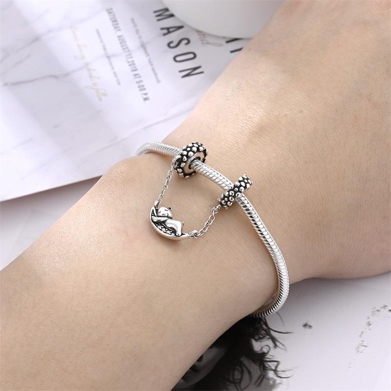 Simple Animal Series Copper Metal Dinosaur Elk Rabbit Trendy Charm Bead Components Bead Components 3mm Do It Yourself High Quality Fine High Quality