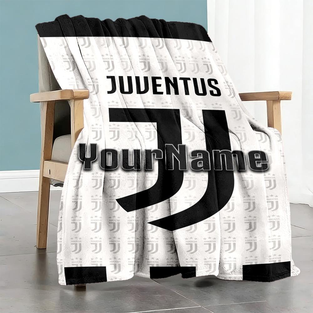 Juventus Customize Text Blanket Multi-purpose Customizable Blanket Soft Warm Cozy Throw For Office Chair Chair Nap Seaside Four Seasons Multipurpose