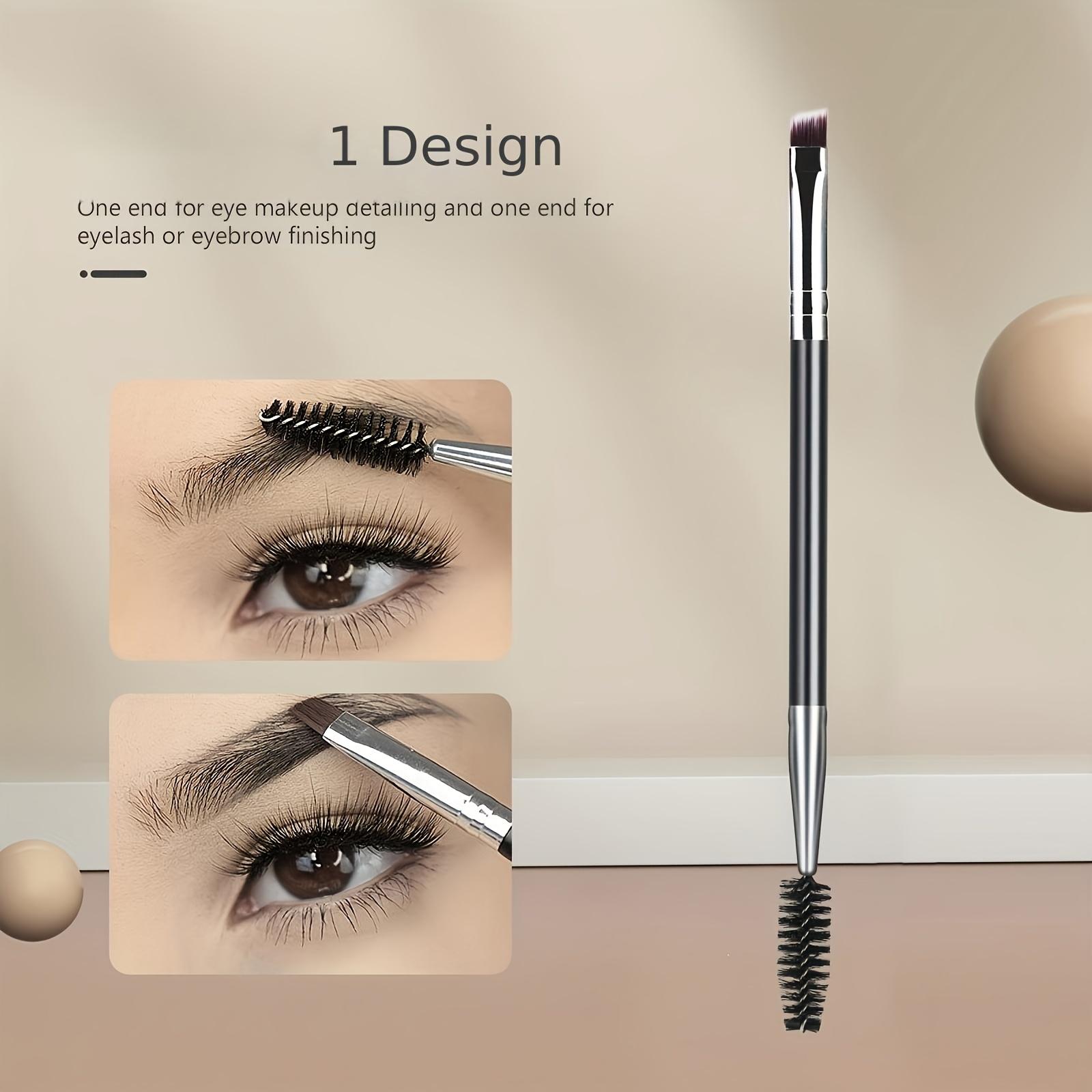 

1 шт. Кисть для бровей, Профессиональная двусторонняя угловая кисть для бровей и кисть-щеточка, Расческа для ресниц, Инструмент для бровей (черный)