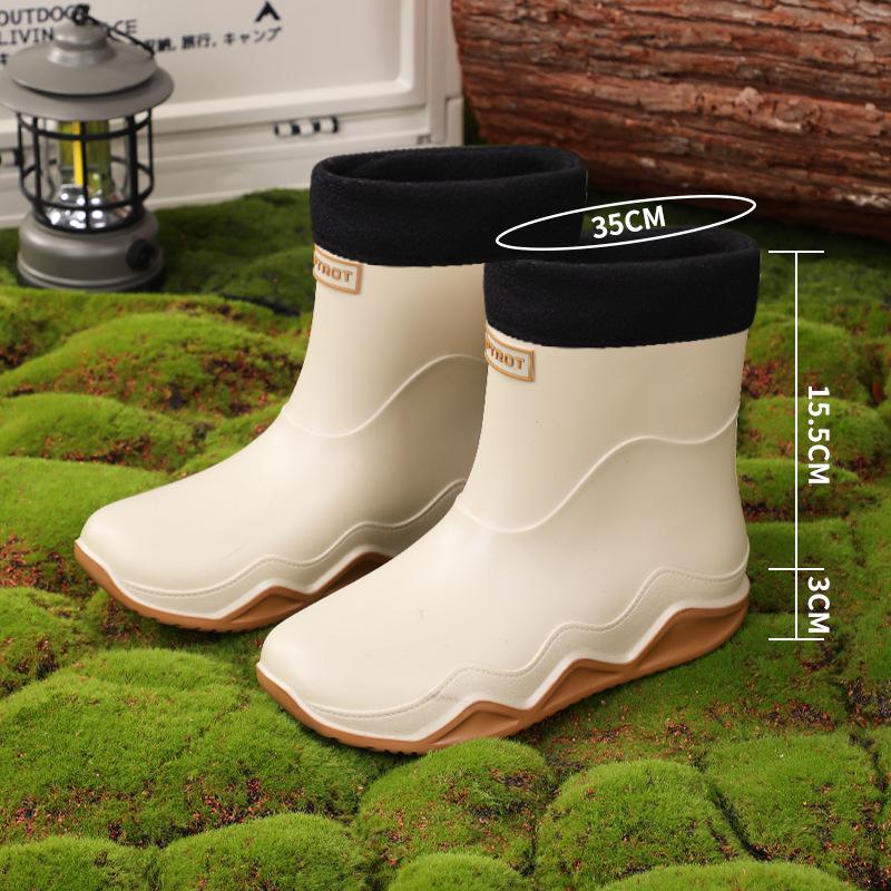 Men's Waterproof Non-Slip Boots with Fleece Lining for Outdoor Activities