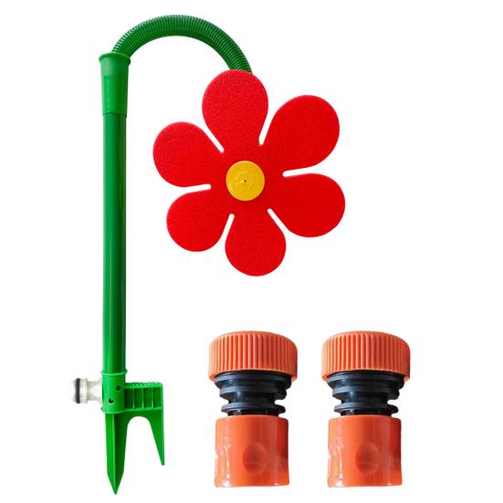 Dancing Flower Water Sprinkler Crazy Flower Sprinkler with Spike 360-Degree Rotating Lawn Sprinkler for Yard Watering Garden Irrigation Kids