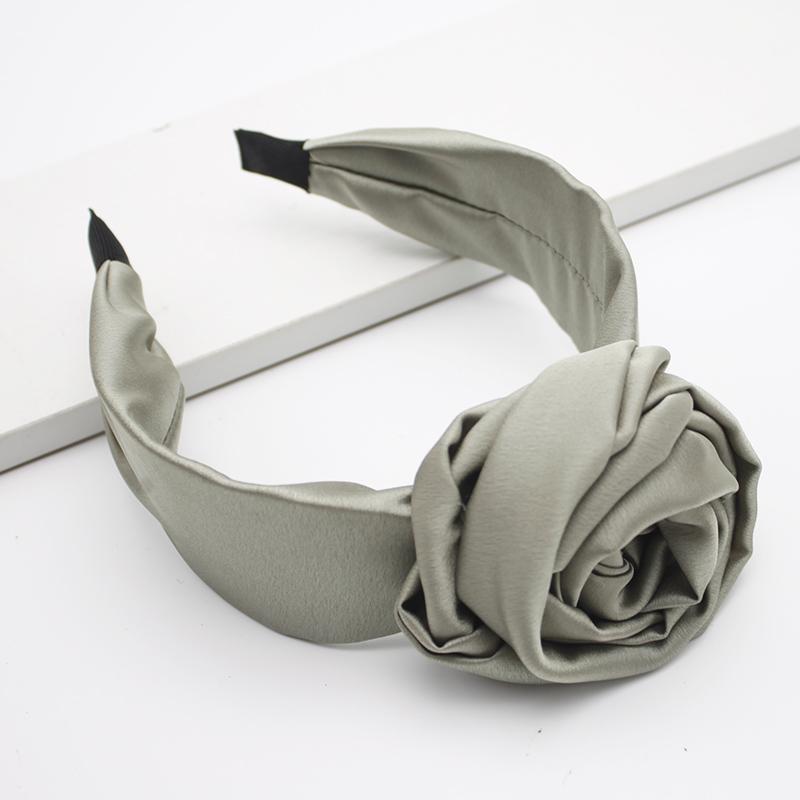 

Lystrfac Мода Однотонный Тюрбан из Сатина с Большим Узлом Широкая Повязка на Голову для Женщин Леди Банданы Женская Повязка для Волос Аксессуары для Волос