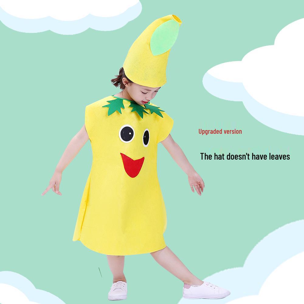 Costumi di Frutta e Verdura per Bambini: Fragola, Ananas, Uva, Peperoncino, Banana per le Recite dell'Asilo