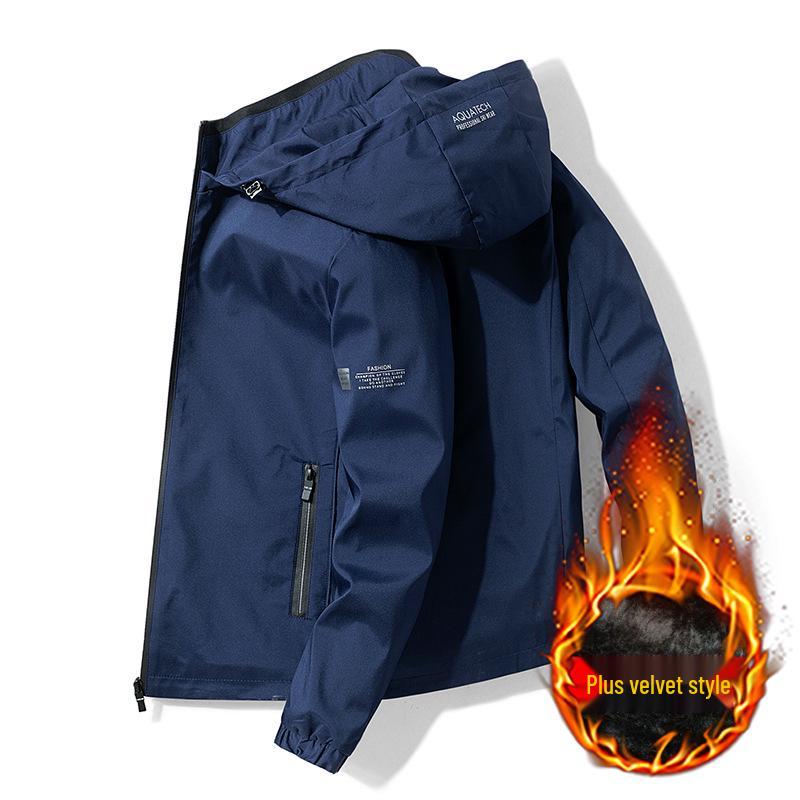 Giacca a vento con cappuccio da uomo stile coreano slim fit - Giacca trendy giovanile Autunno/Inverno
