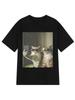 Retro Selfie Friends Funny Cat Meme Tshirt Unisex Women Harajuku Fashion Tshirt Short Sleeve Cotton Hip Hop Casual Tee