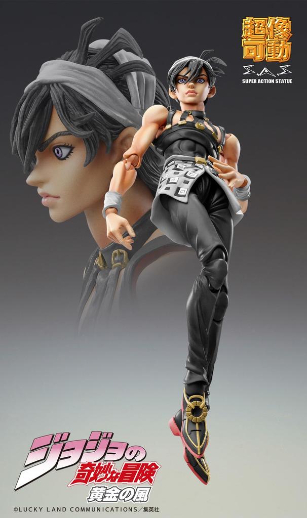 Super Action Statue "JoJo's Bizarre Adventure Part 5" Narancia Ghirga & As, Approximately 145mm, PVC & ABS & Nylon Painted Movable Figure