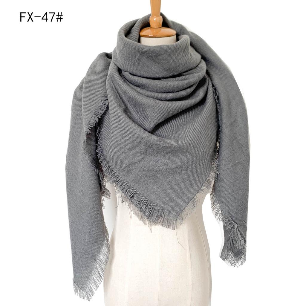 Factory Direct Sales Foreign Trade Autumn/winter New Neck Scarf, Imitation Cashmere Acrylic Black Beige Plaid Square Scarf, Women's Shawl