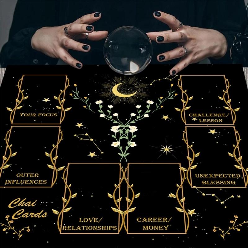 Divinations Cards Table Cloth Tapestry Reading Card Tarots Tablecloth Astrologys Witchcrafts Deck Cloth Wall Decoration