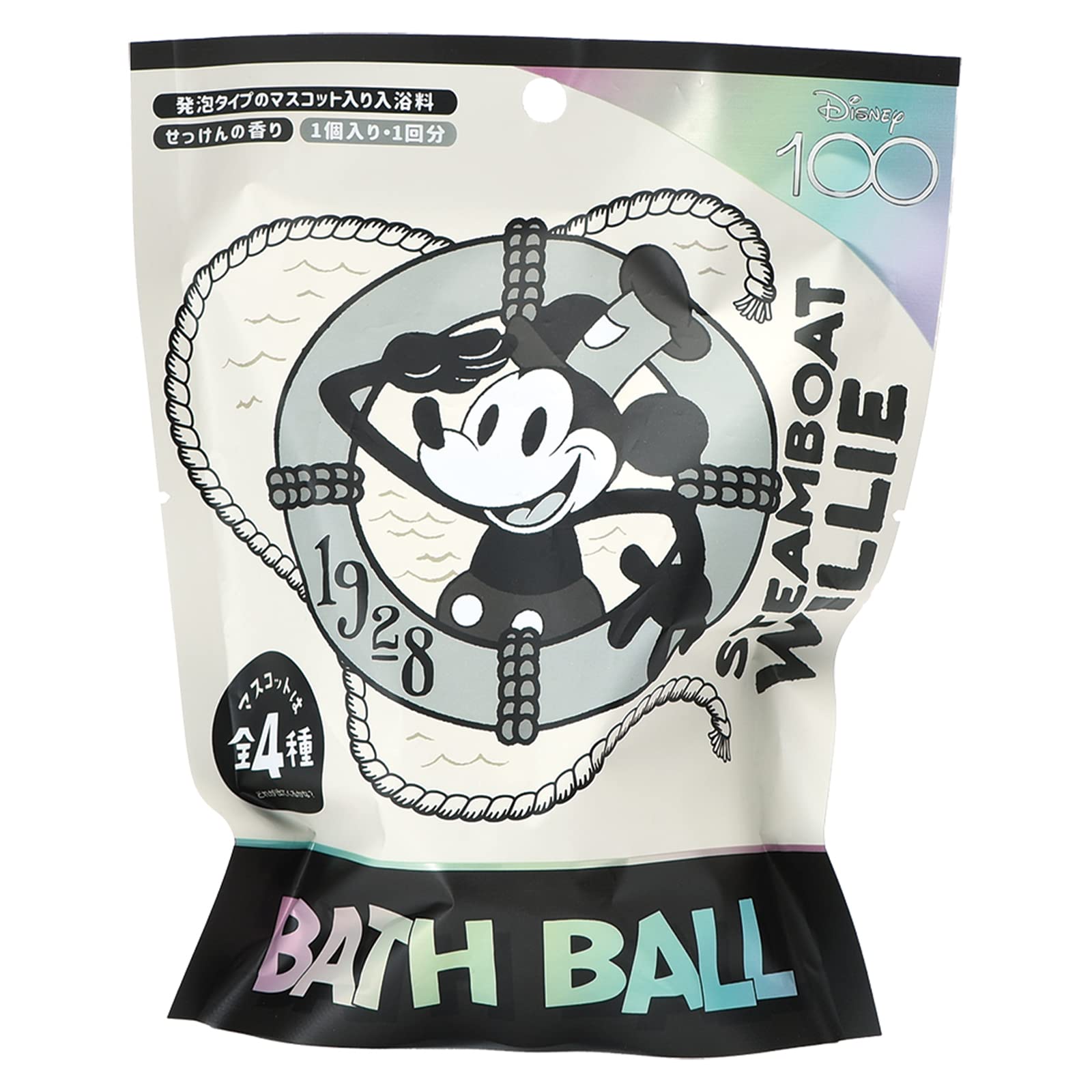 Nor Corporation Bath Ball Disney 100 Mickey Minnie Mascot Scented & Included, DIZ-44-01