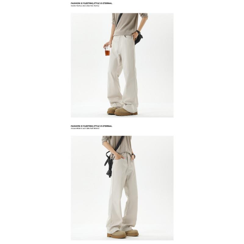 Men Cleanfit Black Draped Loose Straight Flared Casual Pants