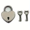 2Pcs Heart Shape Vintage Metal Mini Padlock Bag Suitcase Luggage Box Key Lock with Key.