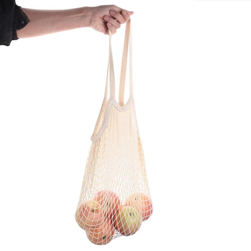 Totes Mesh Bag Cotton String Produce Shopping Turtle-bags Grocery Long Handle Net Shoulder-Bag Fruit Vegetable Reusable