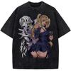 Hot Anime DEATH NOTE MisaMisa Graphic Tee Men Short Sleeve Clothing Washed Cotton Tshirt Casual T-shirt Harajuku Vintage T Shirt