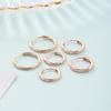 European Minimalist Rose Gold Hoop Earrings - Versatile, Stackable, Simple Round Ear Studs 
