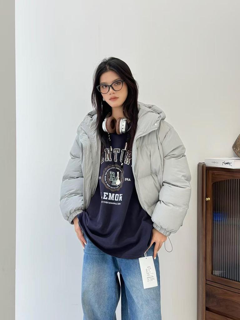 Winter Korean Style Loose Plus Size Casual Padded Cotton Hooded Jacket