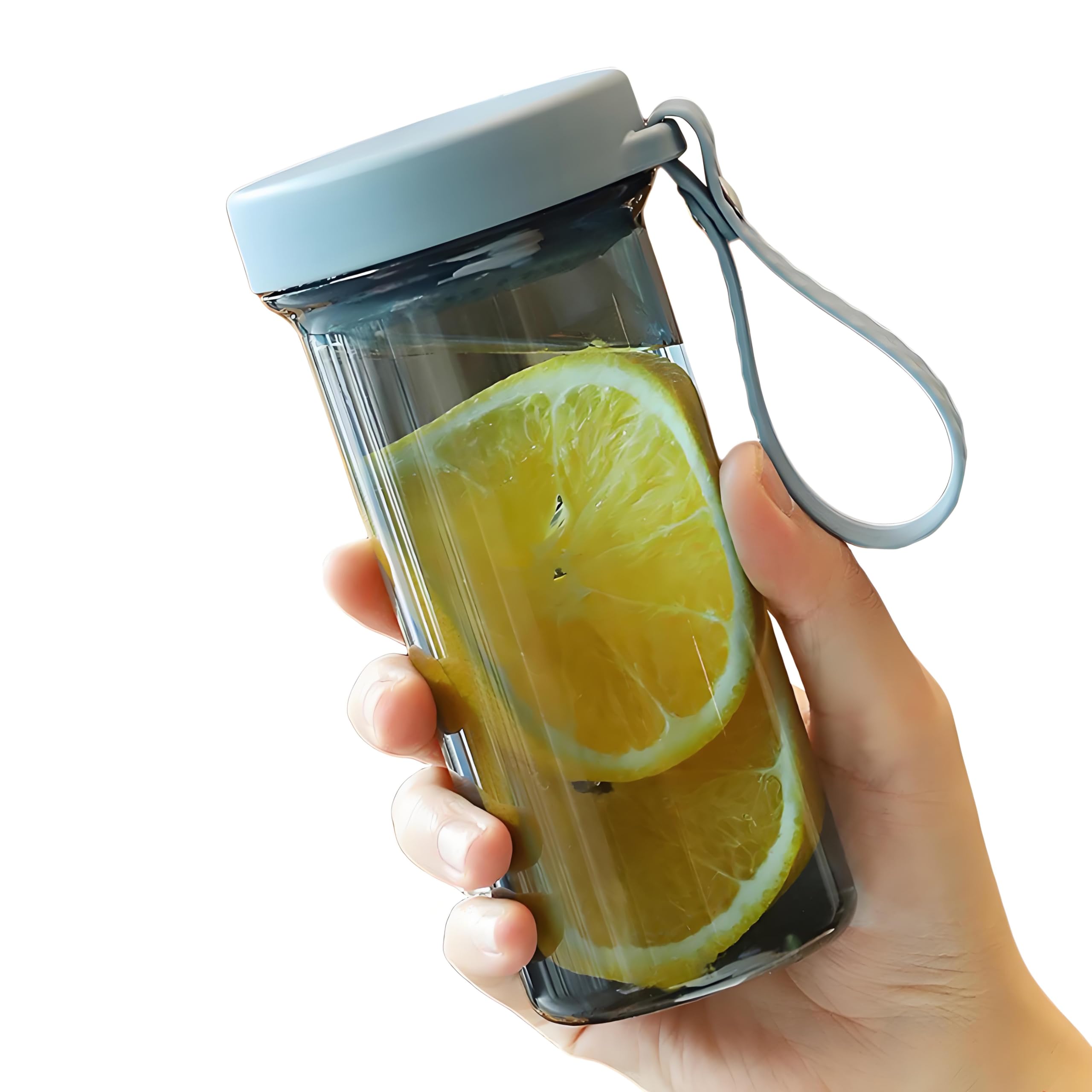 

IOLOYU Water Bottle, 450ml, Made of Professional-Grade Food-Safe Resin, Clear Plastic, Easy to Clean, Sports Bottle for Kids, Boys, and Girls,