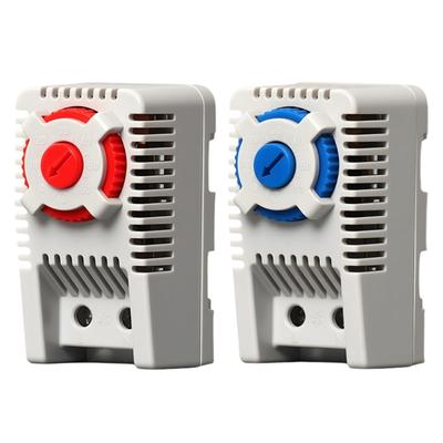 Termostato Multifuncional para Sistemas de Aquecimento e Refrigeração Ajustável 0-60℃ com Montagem em Trilho DIN e Plástico Retardador de Chama