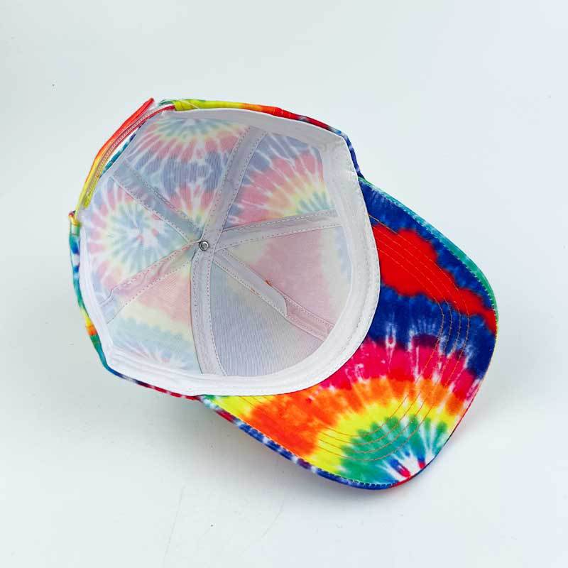 New printed tie-dye baseball cap hip-hop color matching graffiti cap men's and women's gradual change of color sunscreen visor