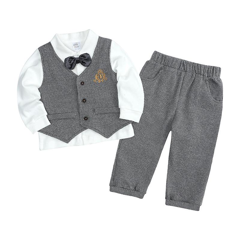 Schonku Kids' 2025 Spring & Autumn Formal Suit: First Birthday Gentleman Set