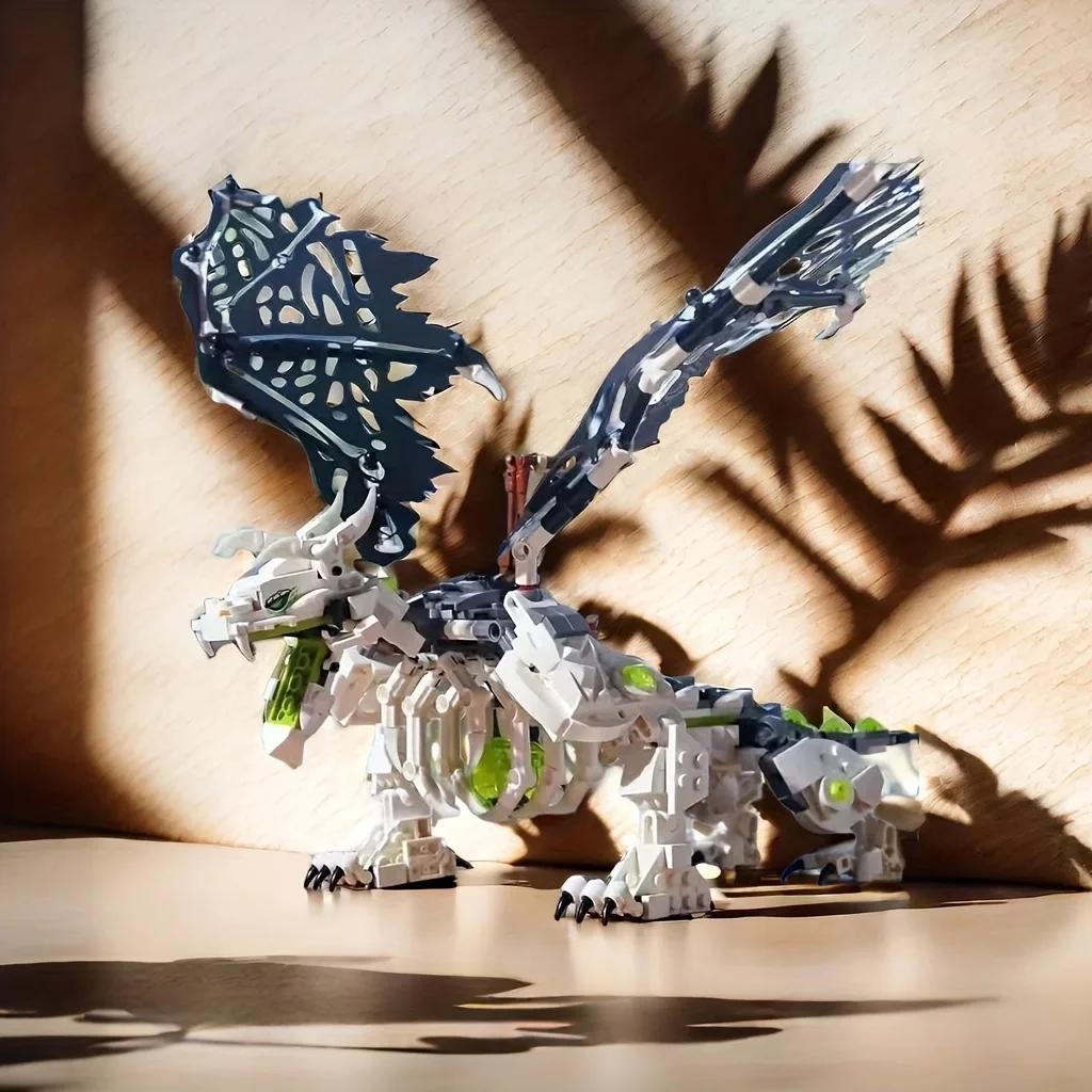 767pcs Dragon Snake Building Blocks, Collectible Toys, Contains 8 Mini People Birthday Gifts