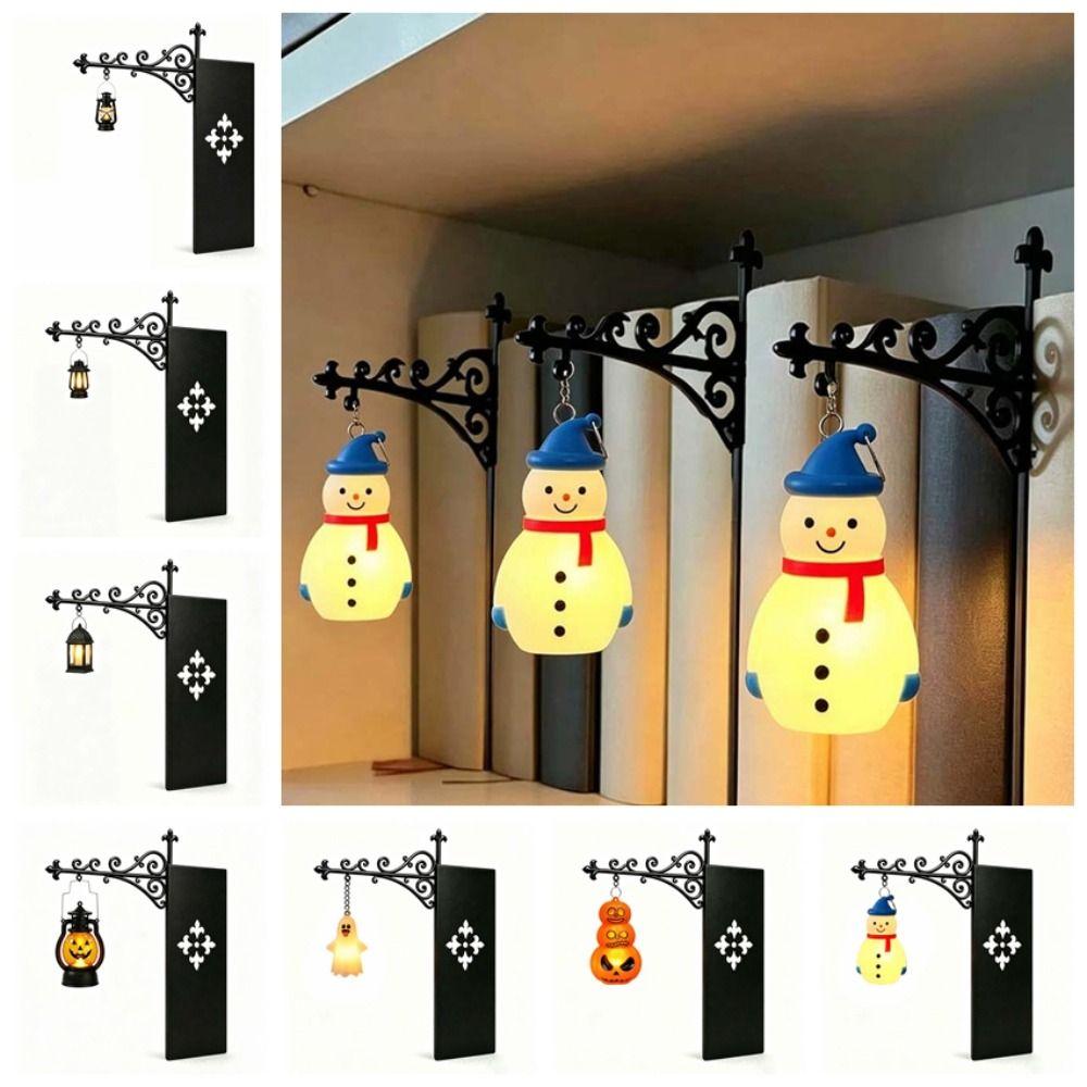 Wrought Iron Street Lamp Bookends Button Cell Battery Powered Bookmark Light Study Room