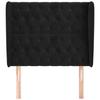 VidaXL Tête de lit avec oreilles Noir 93x23x118-128 cm Velours3118330