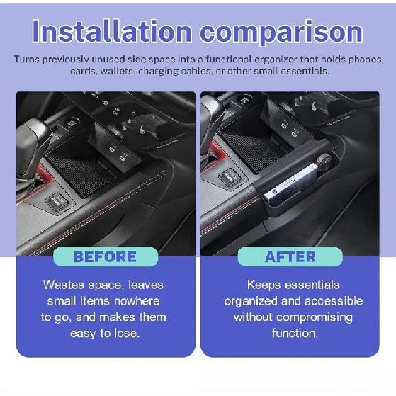 Center Console Organizer for 2025 2026 Nissan Kicks Accessories Gear Shift Hanging Storage Box Tray Phone Holder Car Accessories