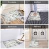 White Marble Texture Doormat Mat Anti-Slip Abstract Art Kitchen Bathroom Balcony Rug Carpet 40*60cm