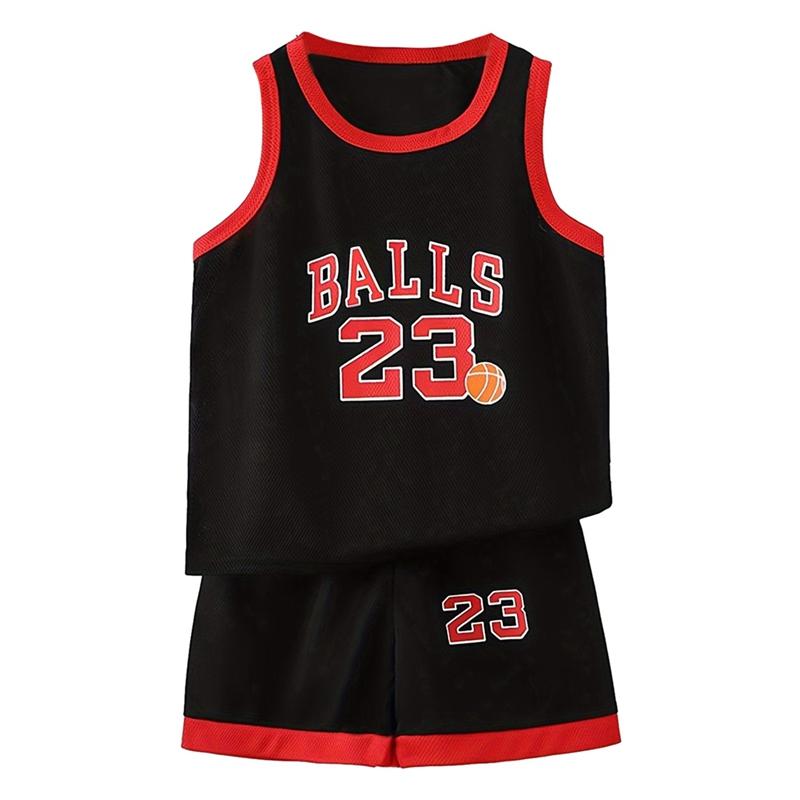 

2-10 Years Kids Boys Sports Set Vest Top and Shorts Basketball Uniform Set 90
