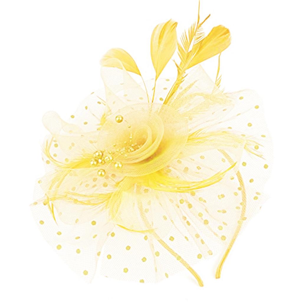 Feather Headpiece Women Mesh Hat Hair Band Headband Wedding Accessories Feather Headband Hat Party Hairpiece