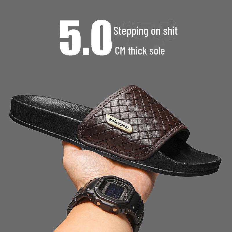 

Мужские летние черные нескользящие шлепанцы с мягкой подошвой - Xuheng 3rd Quarter Edition 40 коричневый