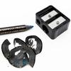 Plastic Double Hole Eyebrow Pencil, Makeup Pencil, Pencil Sharpener, Manual Sharpening, Compact and Portable