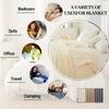 Blanket Soft and Comfortable Faux Rabbit Hair Reversible Blanket Thermal Fleece Blanket Nap Blanket Air Conditioning Blanket Office Outdoor Camping
