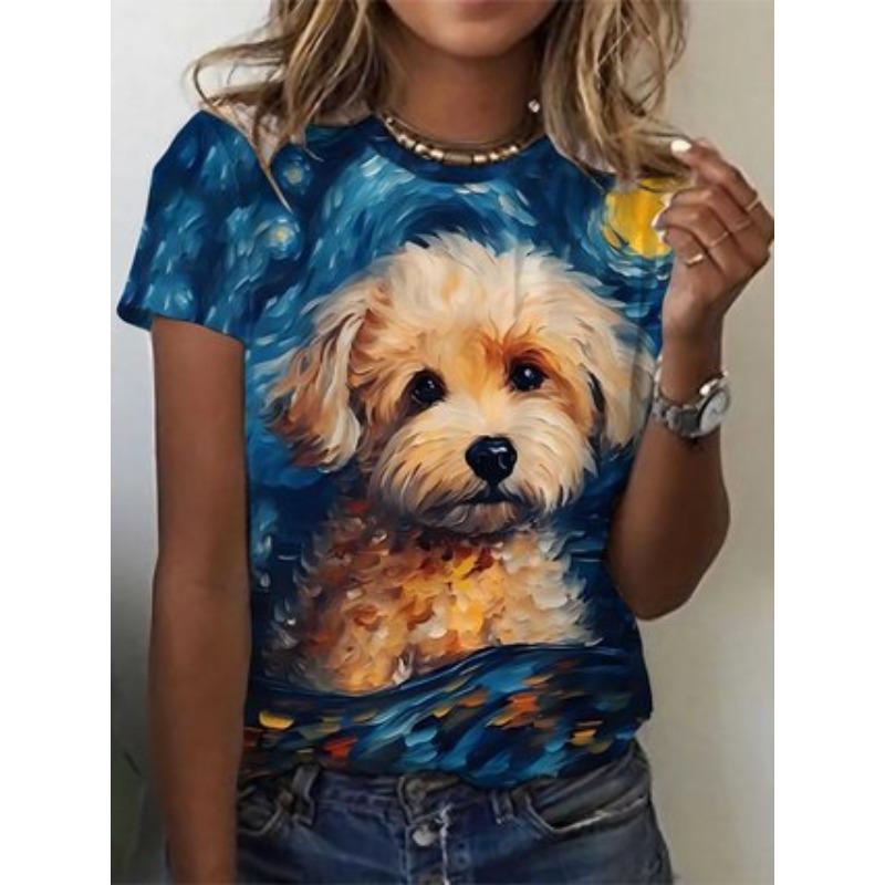 Women's Short-sleeved Fashion Printed Top Casual Comfortable T-Shirts Women’s