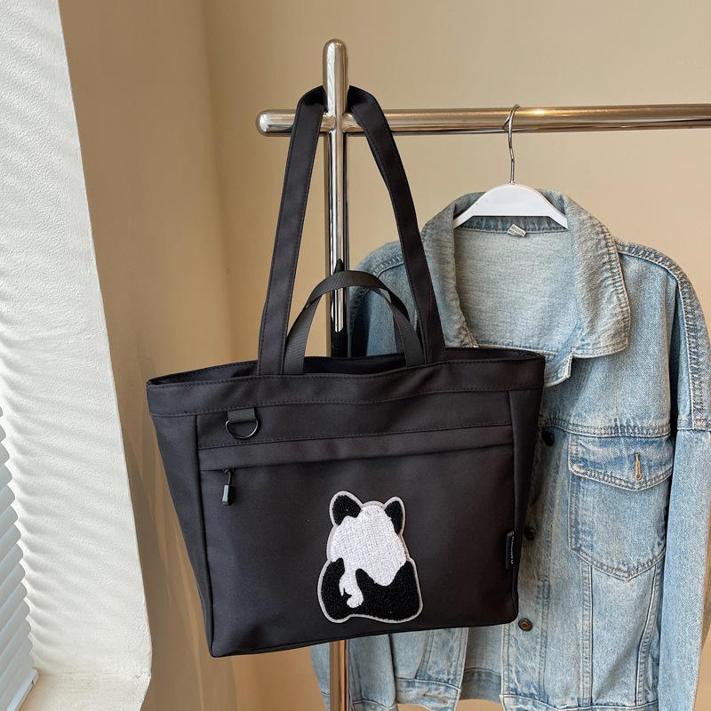 Casual large-capacity shoulder bag women's new fashion handheld cloth bag versatile class tote bag