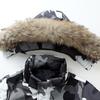 Mens Camo Solid Down Jacket Outdoor Winter Expedition Work Coat With Fur Collar Warm Loose Fit