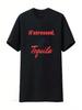 If Stressed Enjoy Tequila Meme T Shirt Gen Z Funny That Go Hard Vintage Washed Casual Stylish Unisex Slightly Graphic
