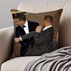 WWill SSmith meme Cushion Cover Pillowcase Antidustmite Invisible Zipper Short Plush Sofa Cushion