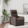 Vidaxl Foldable Armchair, Brown, Faux Leather