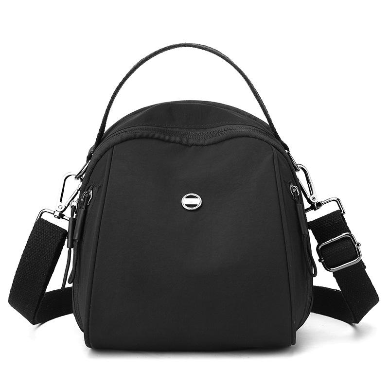 

Жіноча однотонна сумка через плече Багатофункціональний рюкзак Студентський дорожній Великої місткості Маленький рюкзак чорний