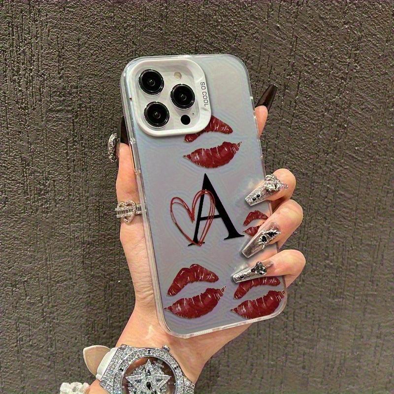 

Red Lips with Letter A Phone Case for Xiaomi Redmi Note 15 14 13 12 11 Pro Plus 4G 5G 12S 11S 10S 10 9 9S 8 Redmi 10C Cover Redmi A1