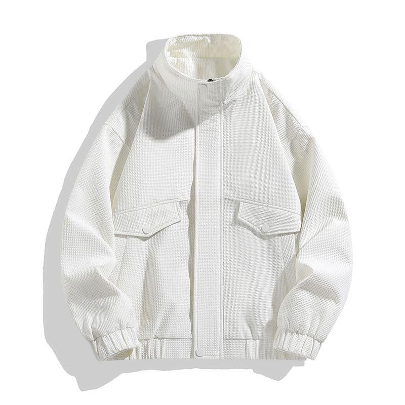 Модная высококачественная куртка с воротником-стойкой для мужчин на осень — фото 6