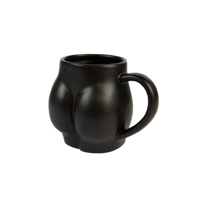 Tasse humoristique en forme de cul. tasse orginal. capacité: 320 ml 14 x 10,5 x 8 cm. matériau: porcelaine noire - fisura