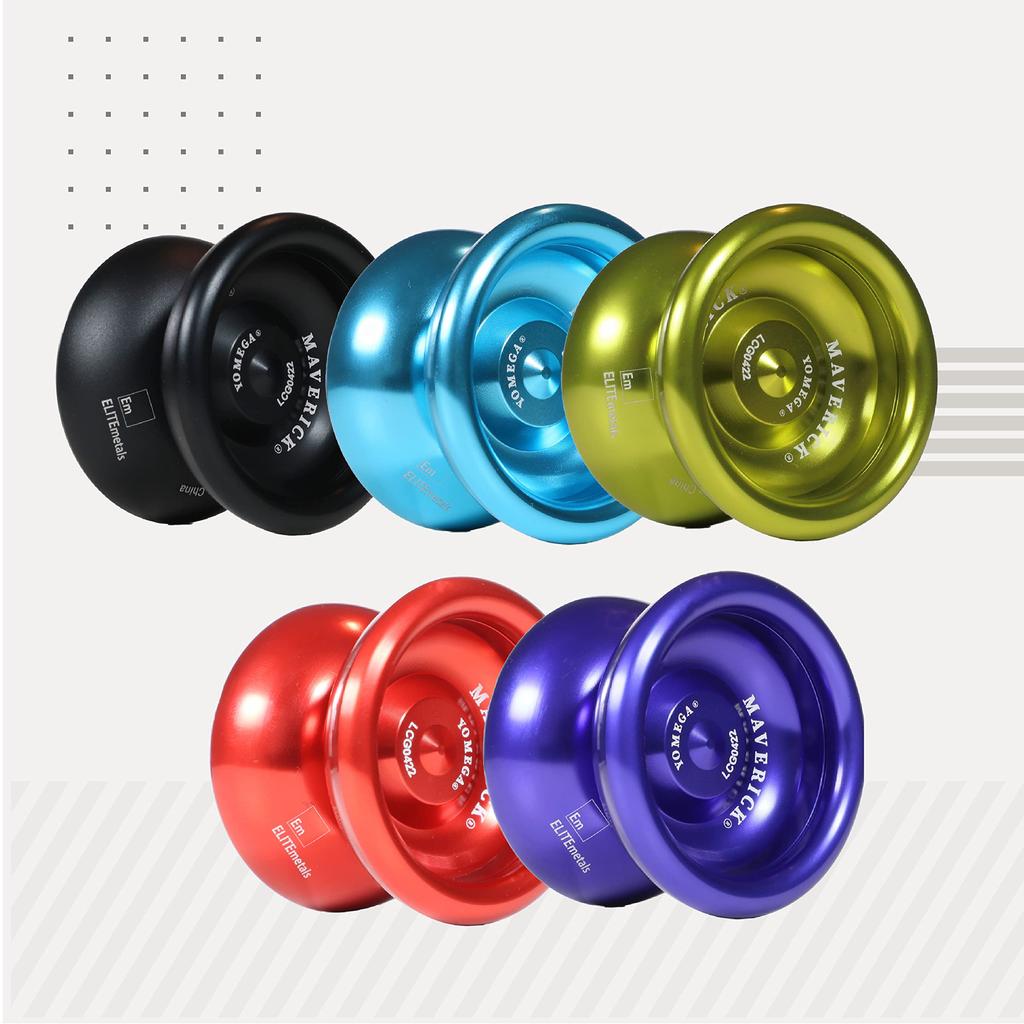 Yomega Maverick - Professional Aluminum Metal Yoyo for Kids and Beginners with C Size Ball Bearing for Advanced Yo Yo Tricks and Responsive Return + E