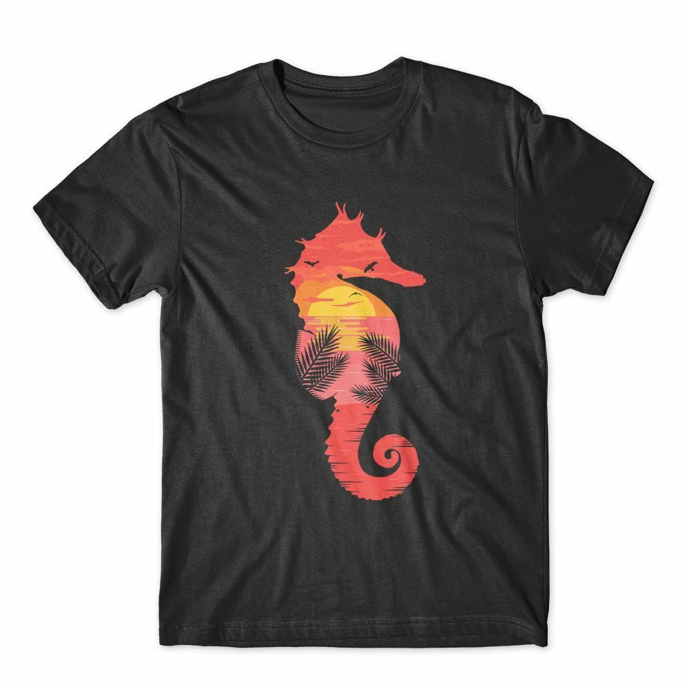 Sea Horse Beach T-Shirt 100% Cotton Premium Tee NEW