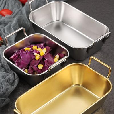 Snack Plate Large Capacity Anti-scalding Stainless Steel Portable Fruit Snacks Chips Food
